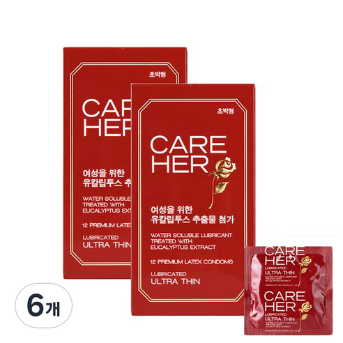 케어허 콘돔, 12개입, 6개