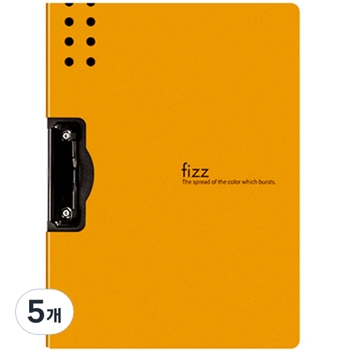 Fizz 비즈니스 펜홀더 컷 클립 파일 A4, 오렌지, 5개