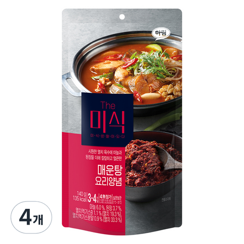 더미식 매운탕 양념, 140g, 4개