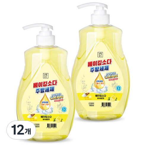 생활공식 기름기 싹 베이킹소다 주방세제, 12개, 780ml