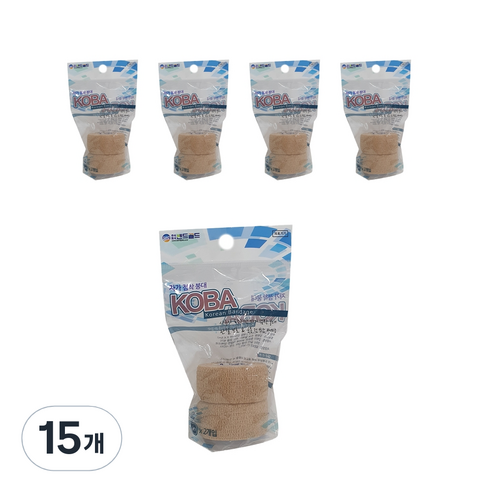 밴드골드 자가점착붕대 코바 25mm 2p, 15개, BG-1