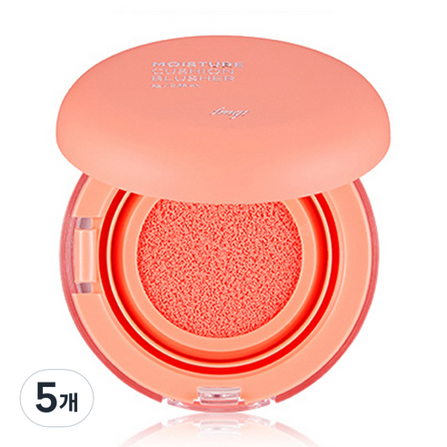더페이스샵 수분 쿠션 블러쉬 8g, 03 코랄, 5개