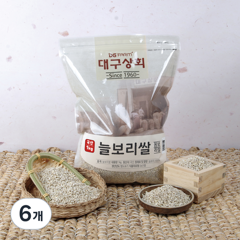 대구상회 국내산 늘보리쌀, 1kg, 6개