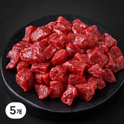 화담우 한우 양지 1+등급 국거리용 (냉장), 300g, 5개