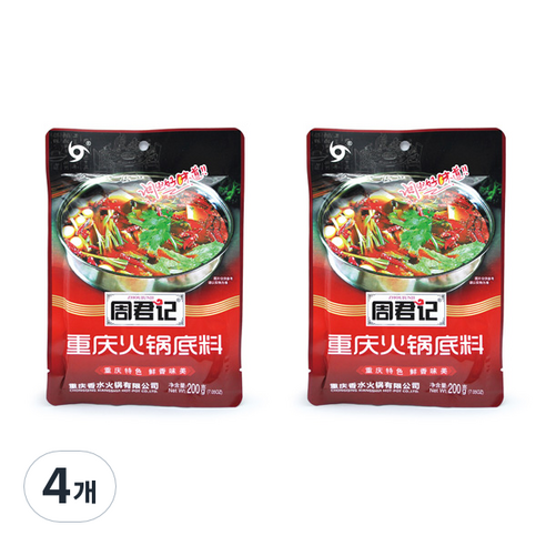 주군기 마일드 훠궈소스, 200g, 4개