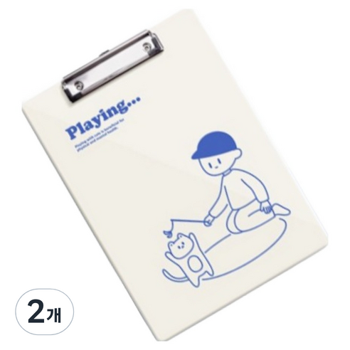 꼬까 플레이트 글자판 클립보드 A4, 2 블루, 2개