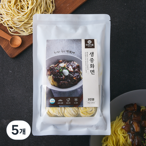 마포식품 생 중화면 3인분, 450g, 5개