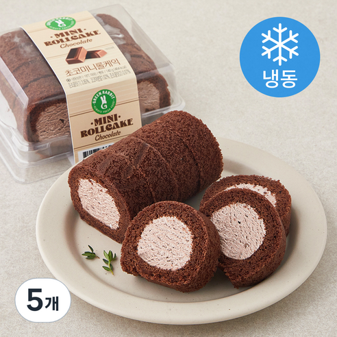 그린래빗 초코 미니 롤케익 (냉동), 140g, 5개