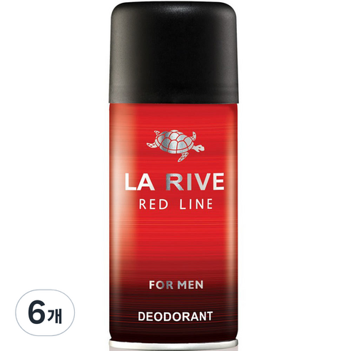라리브 남성용 레드라인 퍼퓸 데오드란트, 150ml, 6개