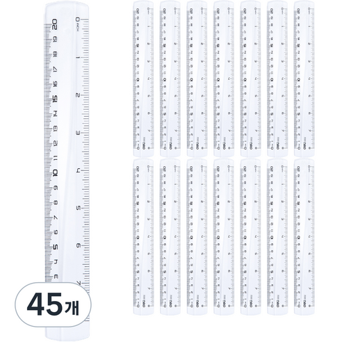 델리 잡기 쉬운 자 20cm, 투명, 45개