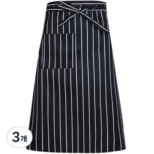 애플트리 허리롱 앞치마, 스트라이프, 3개