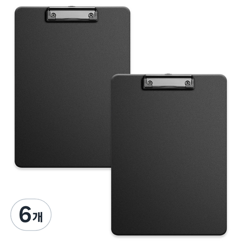 코히모 A4 PP재질 클립보드 3mm 3W321, 6개, 블랙
