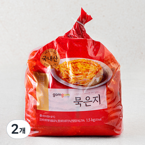 곰곰 묵은지, 1.5kg, 2개