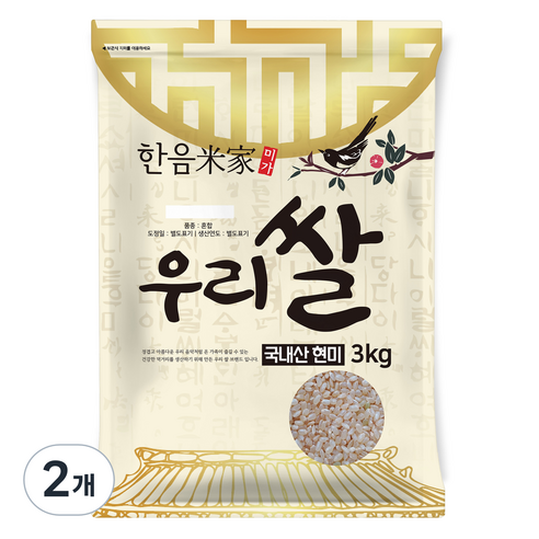 한음미가 현미, 3kg, 2개