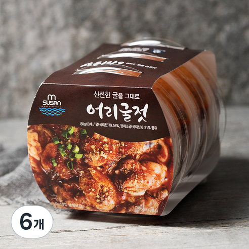 SUSAN 어리굴젓, 80g, 6개