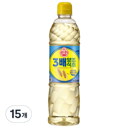 오뚜기 3배 양조식초, 900ml, 15개