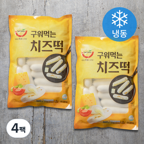 세미원 구워먹는치즈떡 (냉동), 600g, 4팩