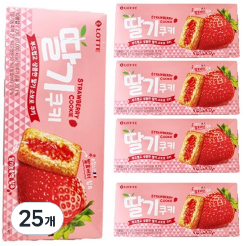 롯데제과 딸기 쿠키, 230g, 25개