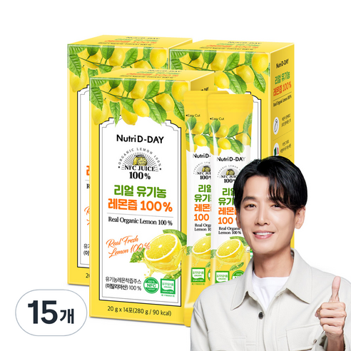 뉴트리디데이 리얼 NFC 유기농 레몬즙 14p, 280g, 15개