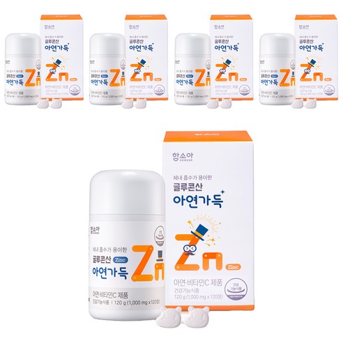 함소아 글루콘산 아연가득, 120정, 5개