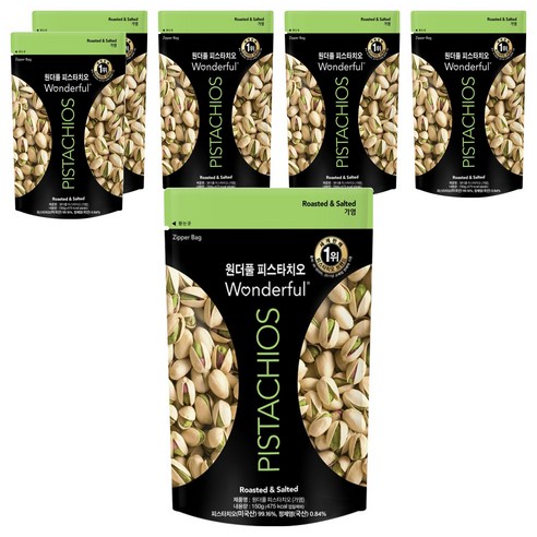 원더풀피스타치오 가염, 150g, 6개