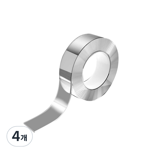 코지파파 초강력 실리콘 양면 테이프 두께 1mm 폭 3cm 길이 3m, 4개