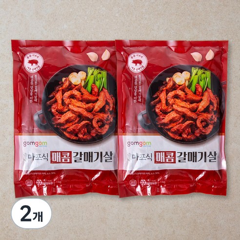 곰곰 마포식 매콤 갈매기살, 1kg, 2개