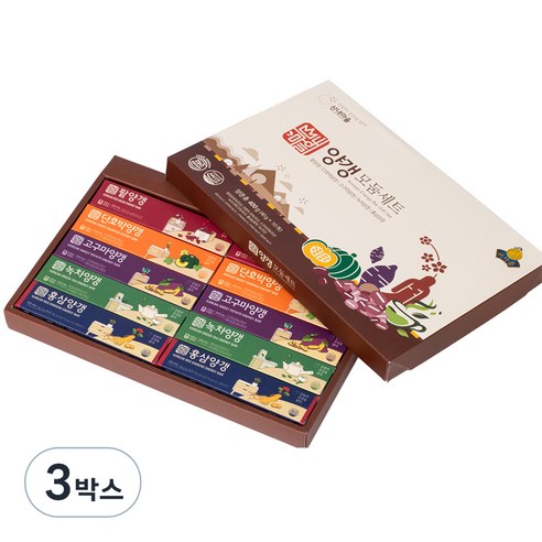 산내마을 양갱 모둠 5종 x 40g x 2p 세트, 400g, 3박스