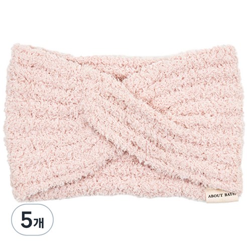 어바웃바쓰 파스텔 세안 헤어밴드 머리띠, 핑크, 5개