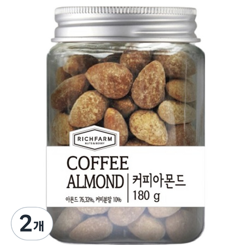 리치팜너트 커피아몬드, 180g, 2개