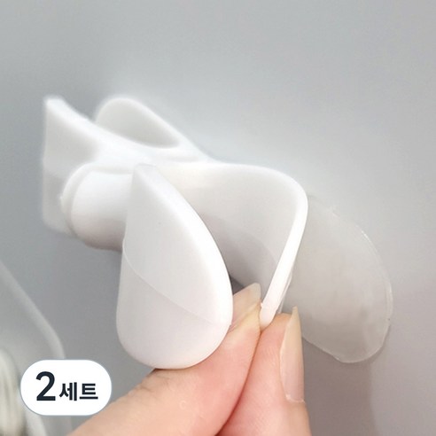 피키픽스 케이블 선정리 홀더 10p + 접착 실리콘 스티커 10p, 2세트, 화이트