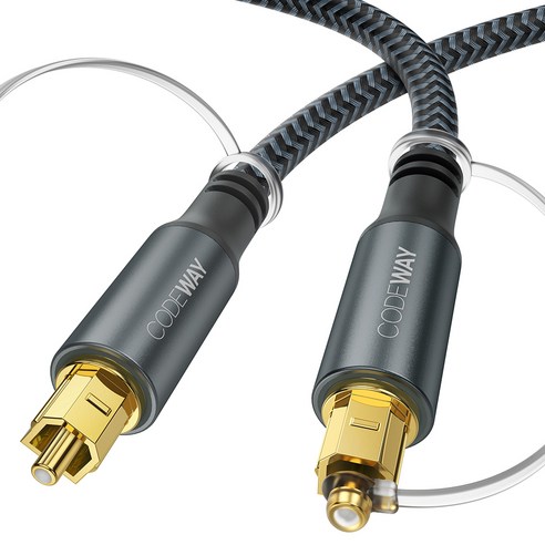 코드웨이 오디오 광케이블 TOSLINK, 2m, 1개, 혼합색상 ㄱ자microusb