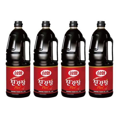 [삼화] 진간장 플러스, 1.8L, 4개