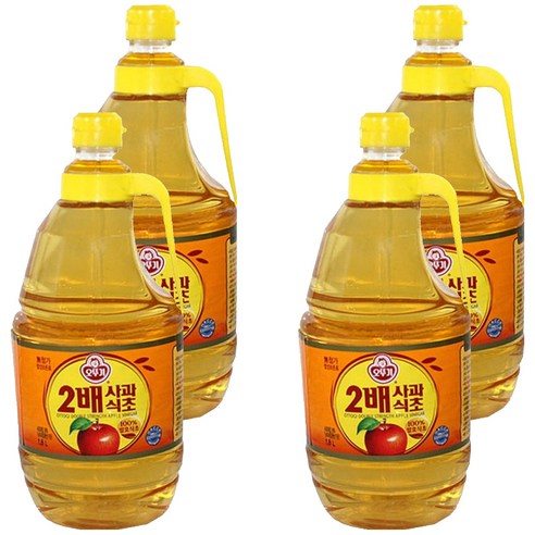 오뚜기 2배 사과식초, 1.8L, 4개