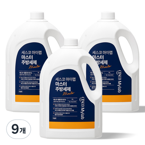 세스코마이랩 마스터 주방세제, 9개, 4L