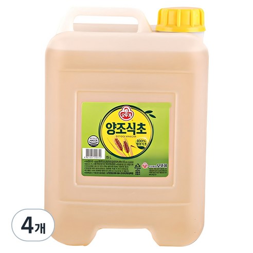 오뚜기 양조식초, 15L, 4개