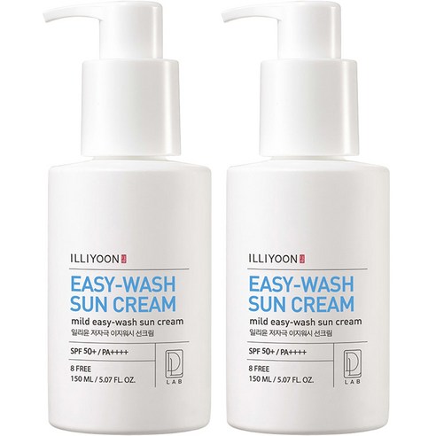 일리윤 저자극 이지워시 선크림 SPF50+ PA++++, 150ml, 2개