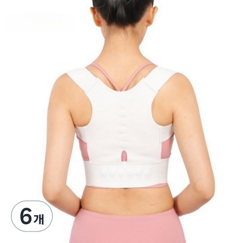 썬앤지 바른자세 어깨 지지밴드 화이트, 6개