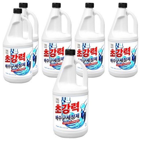 생활공식 초강력 배수구세정제, 2L, 6개