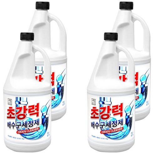 생활공식 초강력 배수구세정제, 2L, 4개