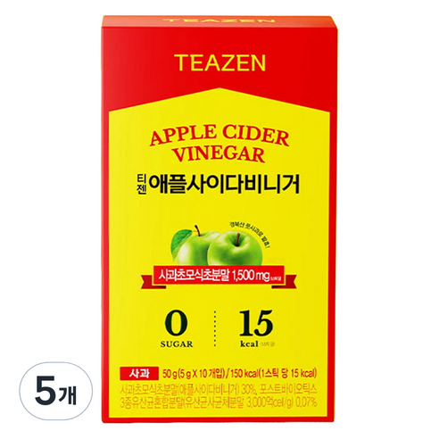 티젠 애플사이다 비니거 차, 5g, 5개, 10개입