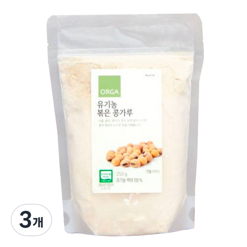 올가홀푸드 볶음 콩가루, 3개, 250g
