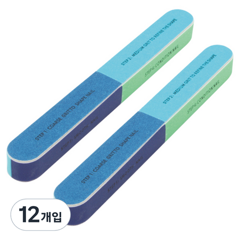 BAOL 스텝 네일파일 O-1145, 혼합 색상, 12개