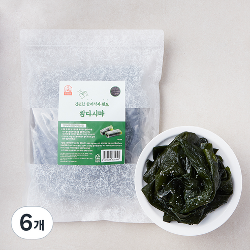 주일상사 간편한 한끼식사 완도 쌈다시마 2팩, 1kg, 6개