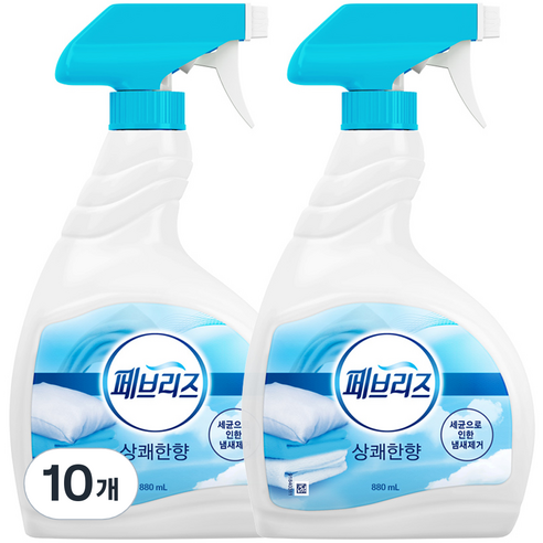 페브리즈 섬유탈취제 상쾌한향 본품, 880ml, 10개