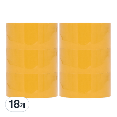 오공본드 OPP 박스테이프 중포장 아크릴타입 50m x 48mm, 황색, 18개