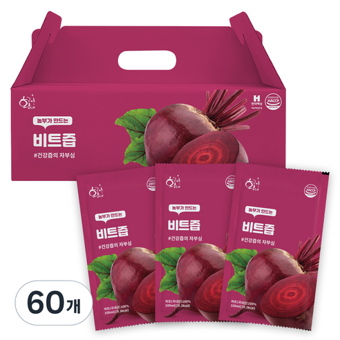 황금이네 농부가 만드는 비트즙, 100ml, 60개