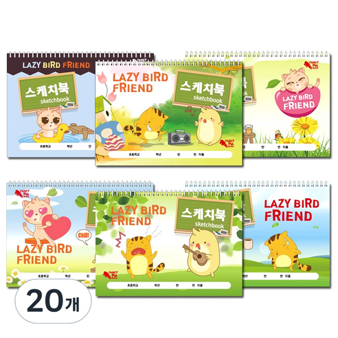 팬시토피아 캐릭터 스케치북 랜덤발송, 25매, 20개