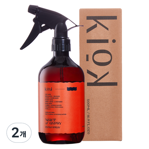 KiOK 섬유탈취제 나이트 오브 집시, 500ml, 2개