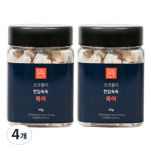 코코몰리 반려동물 한입쏙쏙 동결건조간식 45g, 4개, 북어